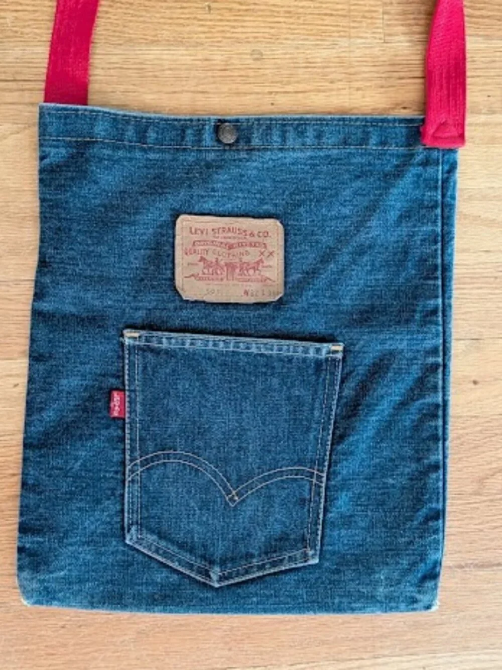 Vintage Levis Big E denim bag 1970s